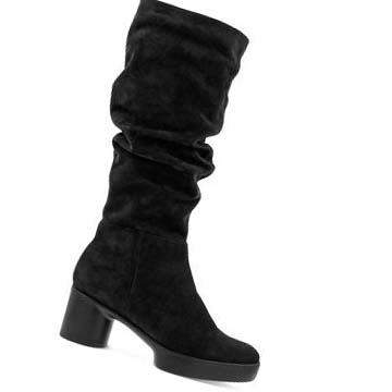 Women's Ecco Shape Sculpted Motion 35 Slouch Boots Black | USA 34TCE